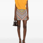Gonna con motivo chevron multicolor Missoni - donna 