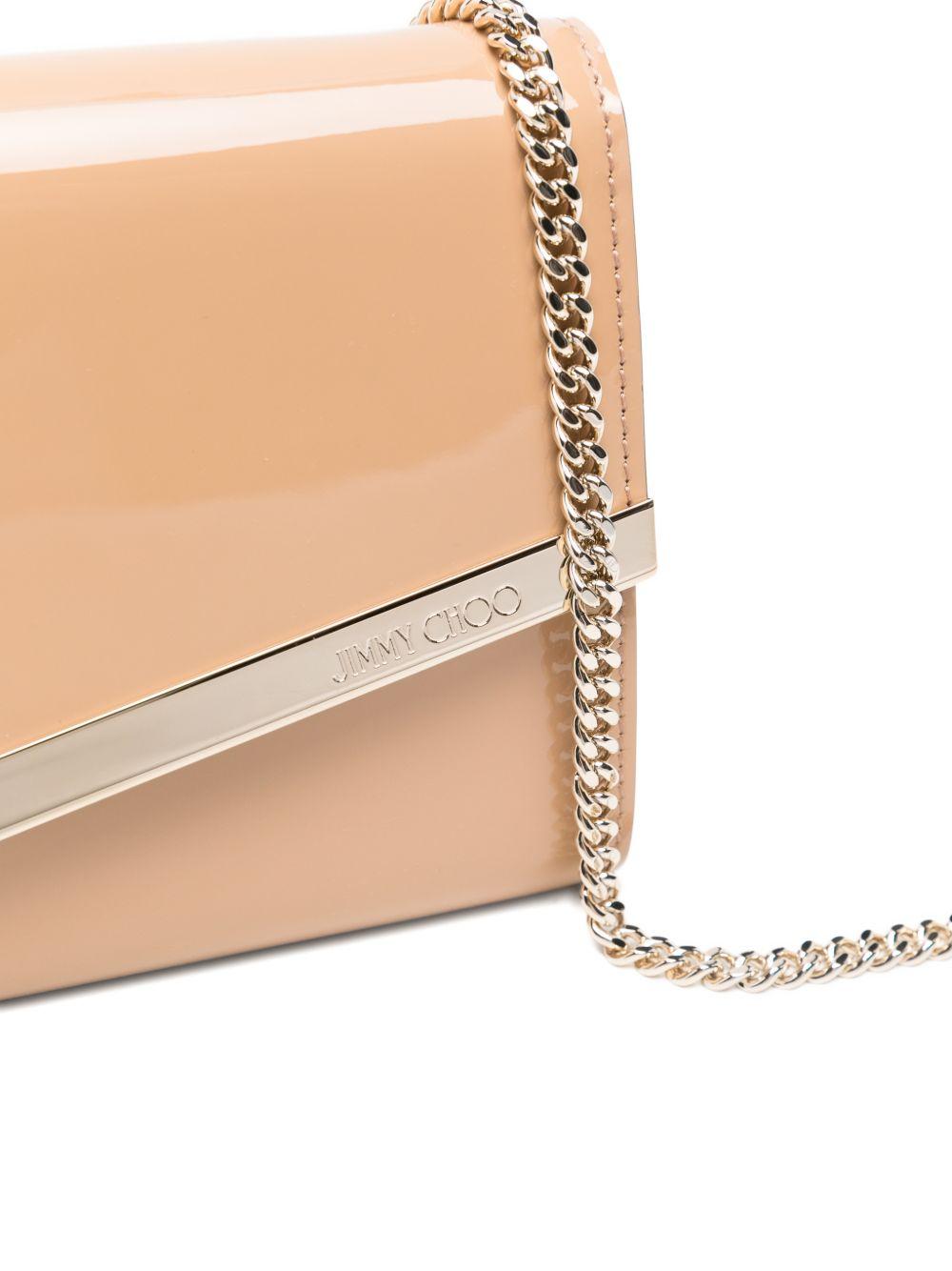 Clutch in pelle lucida emmie in beige Jimmy choo - donna 