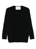 Maglione con scollo a V in nero Gotha - donna