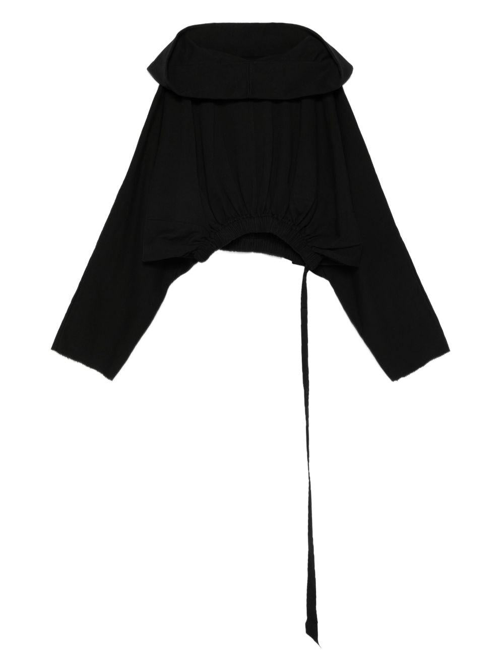 Felpa con cappuccio  in nero Rick owens drkshdw - donna 