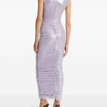 Abito midi con paillettes in viola Rotate - donna 