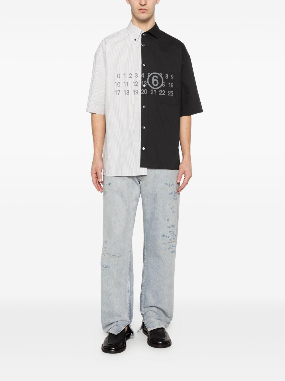 Jeans con effetto vissuto in blu Mm6 maison margiela - uomo 