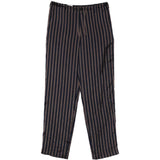 Pantaloni a righe con coulisse penny in blu Dries van noten - uomo 