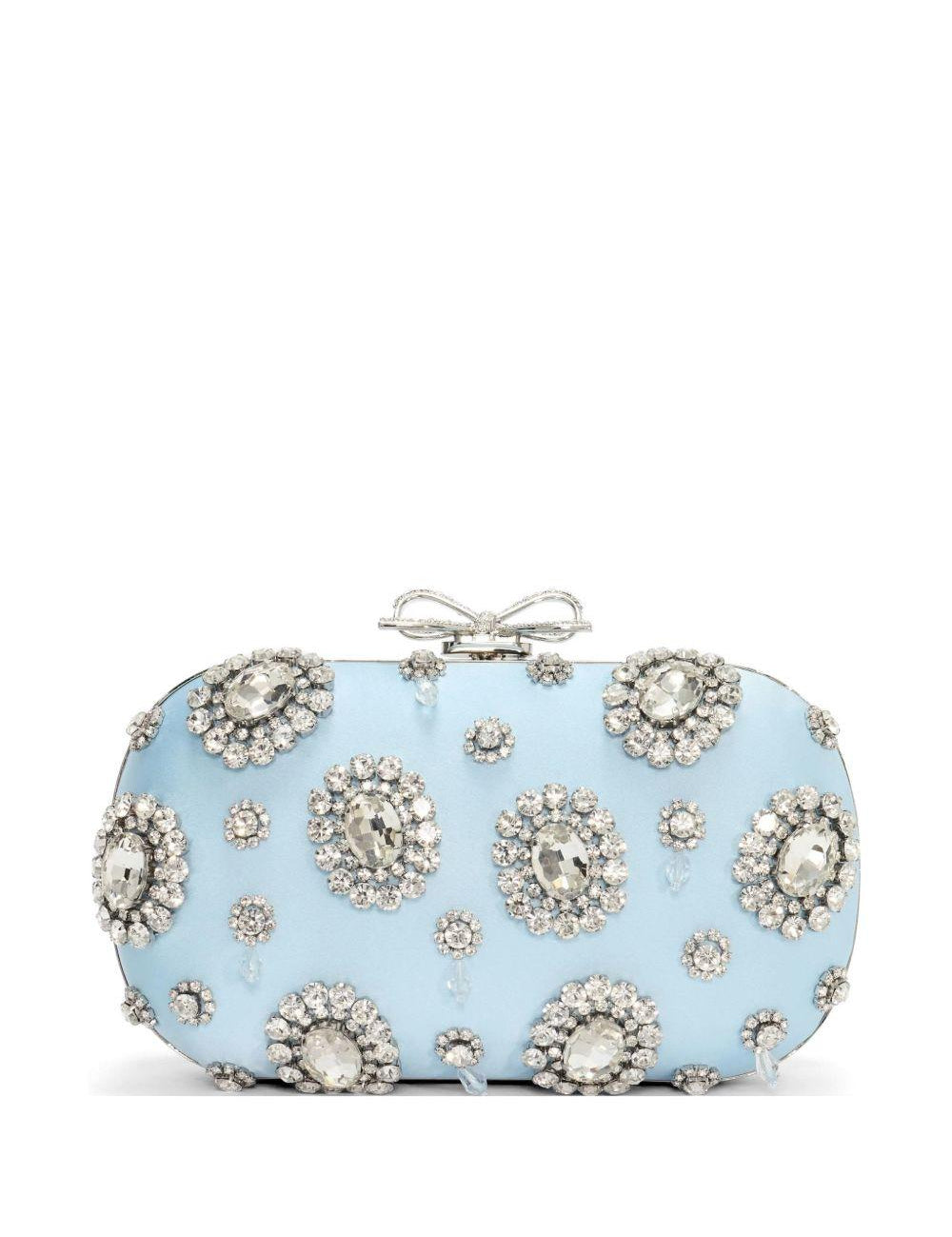 Clutch con decorazione in azzurro Self-Portrait - donna 