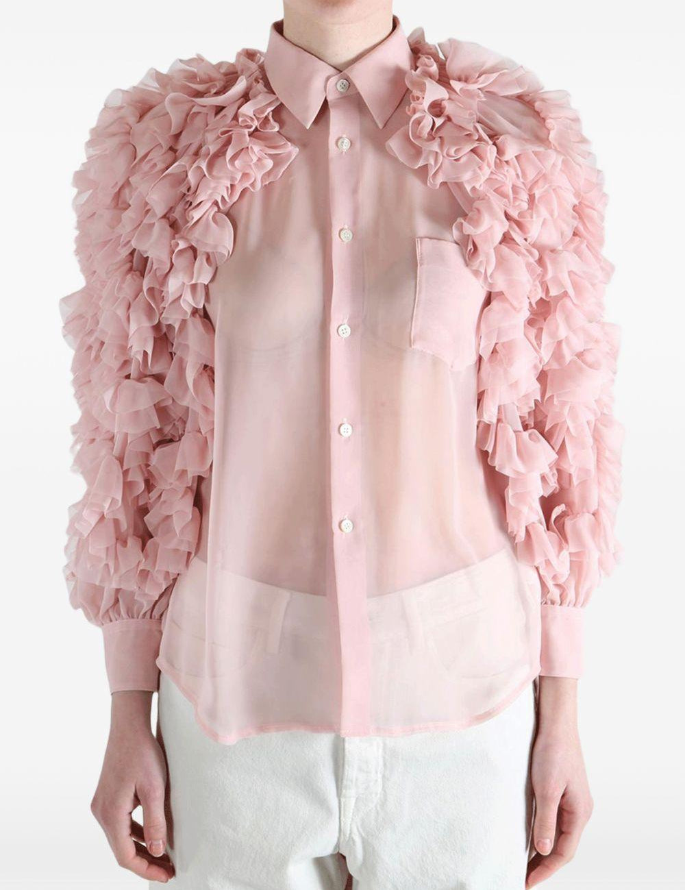 Camicia con volant in rosa OMME DES GARCONS COMME DES GARCONS - donna 