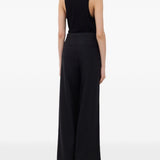 Pantaloni a gamba ampia con fibbia in nero LouLou De Saison - donna 
