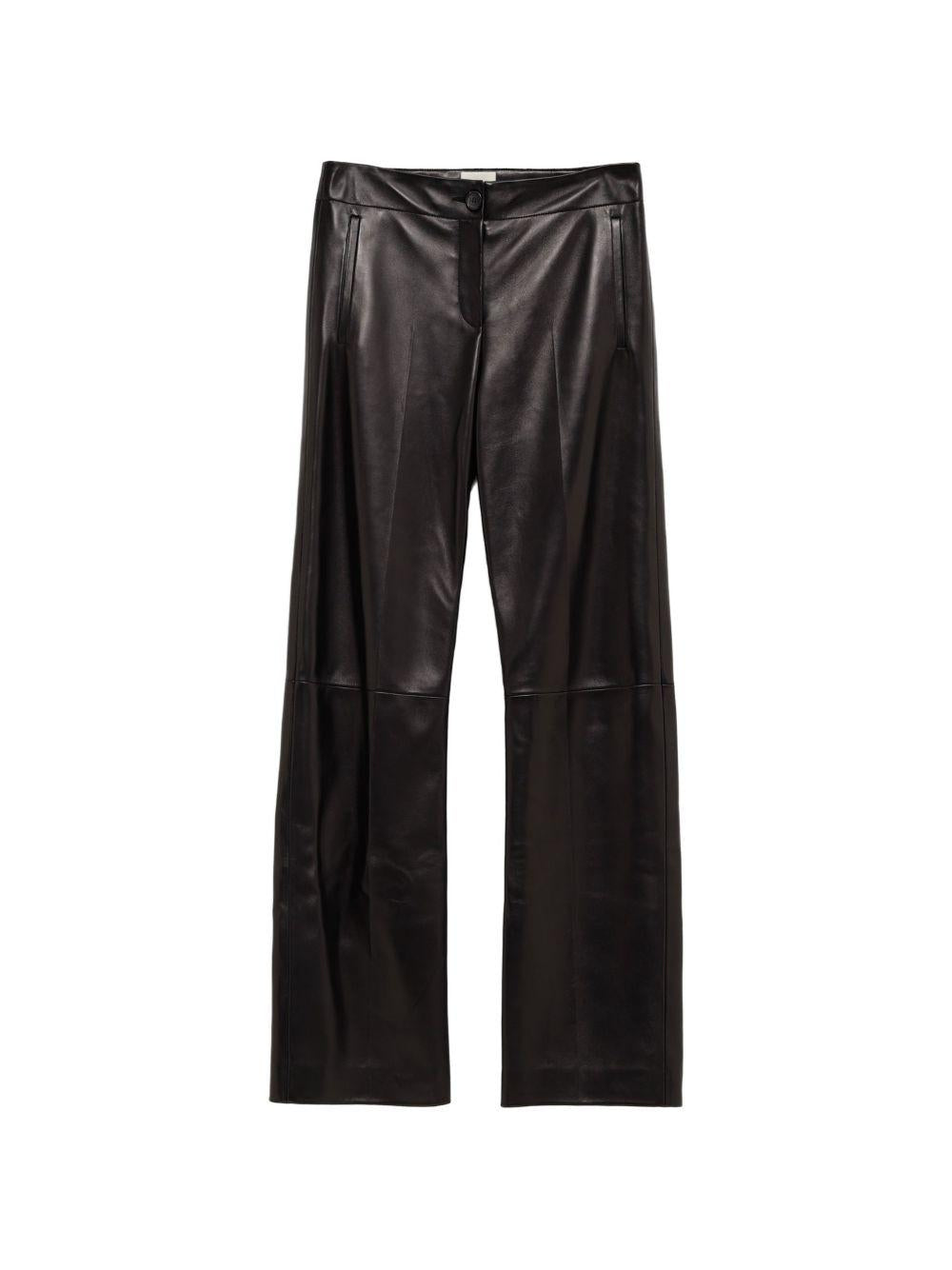 Pnataloni in pelle mita in nero Khaite - donna 