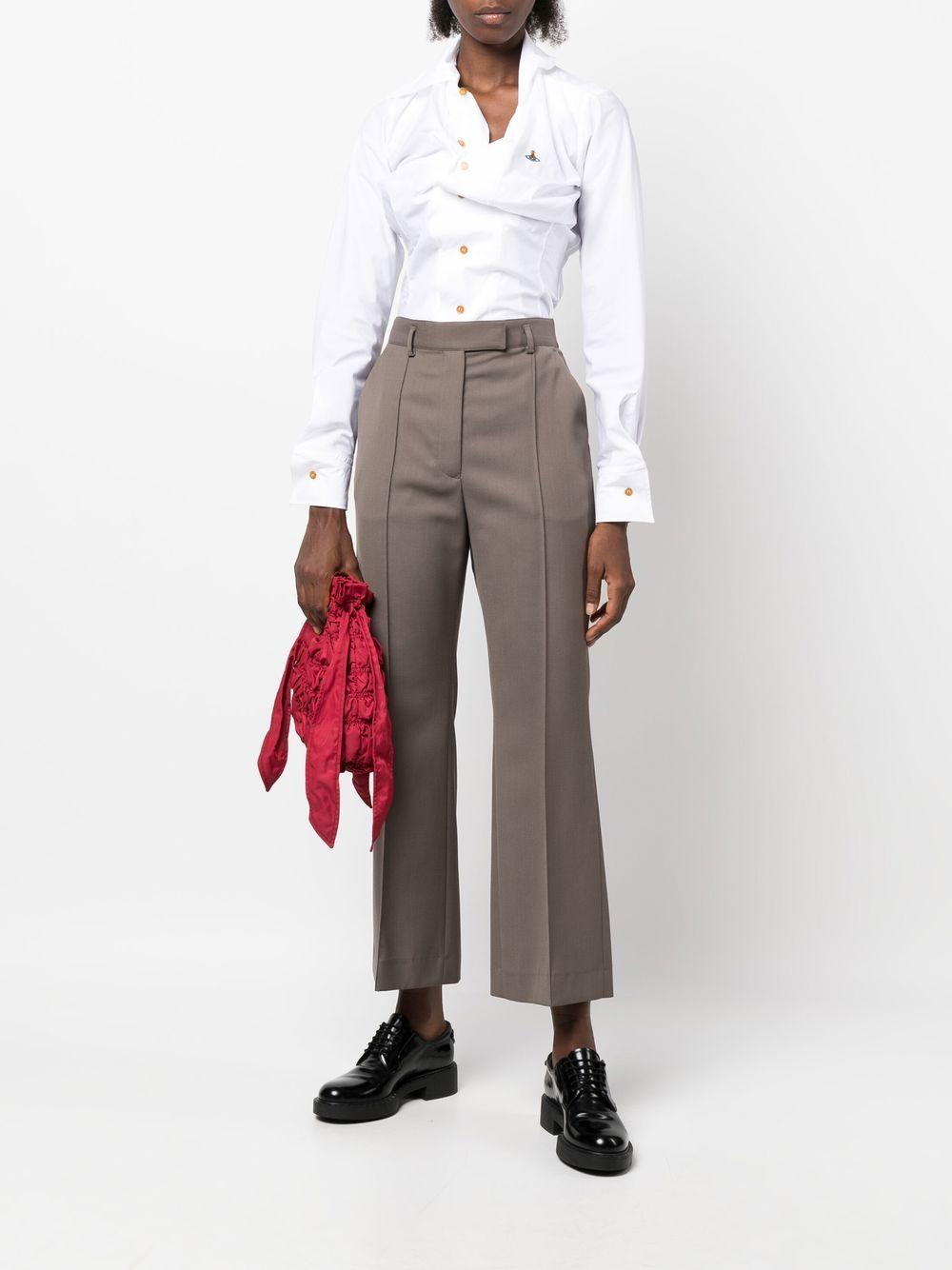 Camicia con logo Orb in bianco Vivienne Westwood - donna 