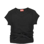 T-shirt con nodo in grigio scuro Diesel - donna 