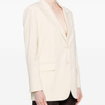 Blazer monopetto in beige chiaro Theory - donna 
