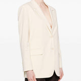 Blazer monopetto in beige chiaro Theory - donna 