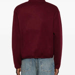 Felpa in lana con mezza zip in bordeaux Sunflower - uomo 