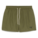 Costume da bagno con logo ricamato in verde Barbour - uomo 