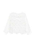 Top con inserti in pizzo in bianco Maurizio - donna 