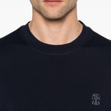 T-shirt a maniche corte in blu Brunello Cucinelli - uomo 
