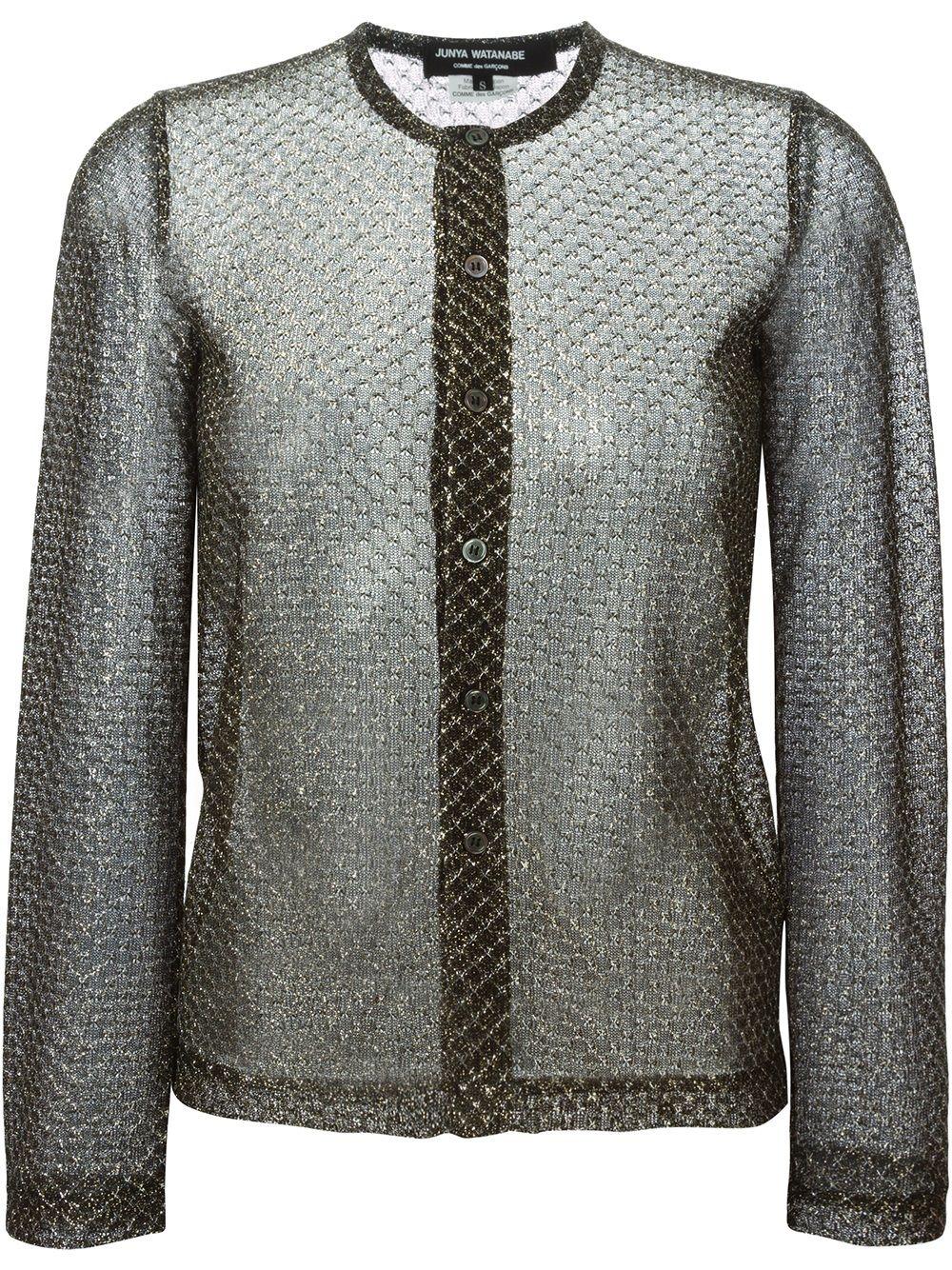 Cardigan con effetto metallico in nero  Junya Watanabe - donna 