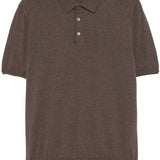 Polo in cotone in marrone Caruso - uomo 
