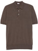 Polo in cotone in marrone Caruso - uomo