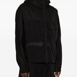 Giacca con cappuccio e zip in nero Y-3 - uomo 