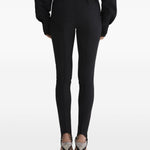 Leggings a vita alta con staffe in nero Mugler - donna 