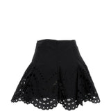 Minigonna con detagli in pizzo sail in nero Charo ruiz ibiza 1989 - donna 