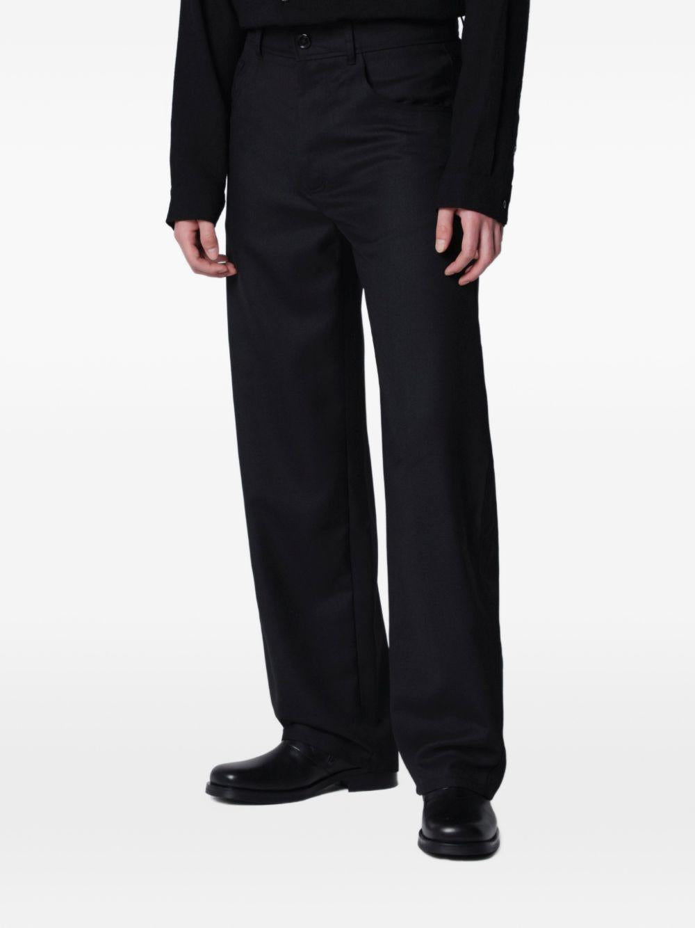 Pantaloni Gino con passanti per cintura in nero Sefr - uomo 
