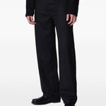 Pantaloni Gino con passanti per cintura in nero Sefr - uomo 