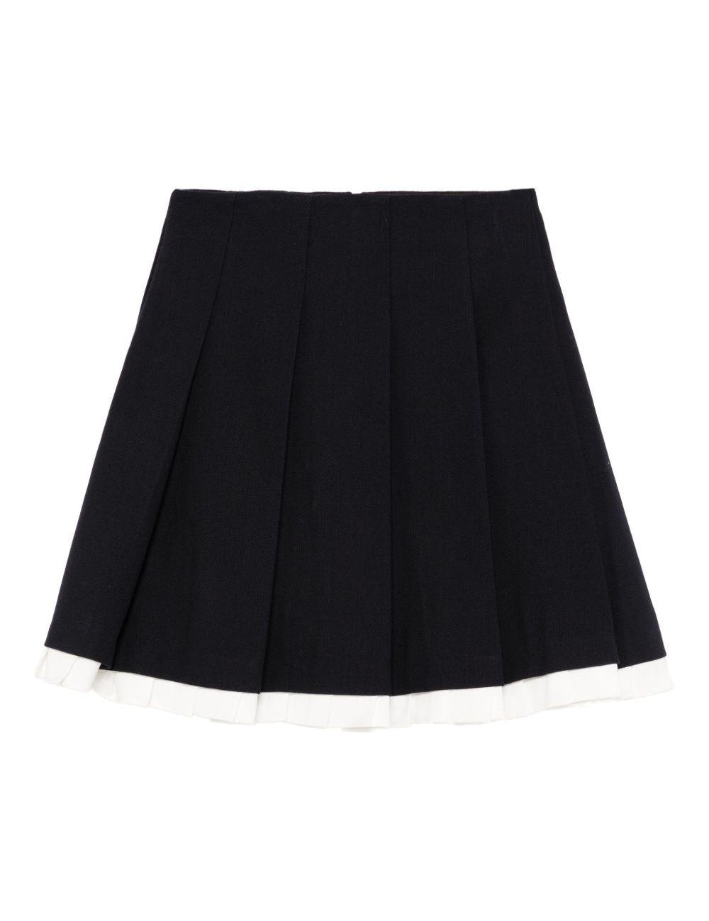 Gonna a pieghe in blu scuro SHUSHU/TONG - donna 