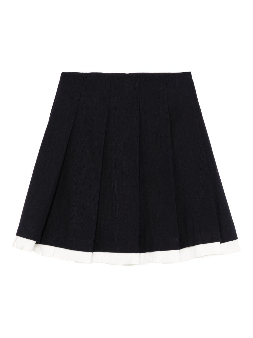 Gonna a pieghe in blu scuro SHUSHU/TONG - donna 