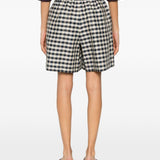 Pantaloncini con coulisse a quadretti in nero e bianco Maxmara weekend - donna 