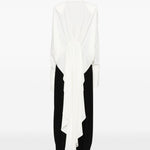 Blusa drappeggiata con design asmmetrico in avorio Amen - donna 