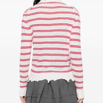 Polo a righe in bianco e rosso Shushu/tong - donna 