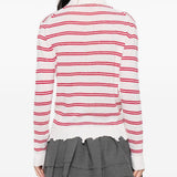 Polo a righe in bianco e rosso Shushu/tong - donna 