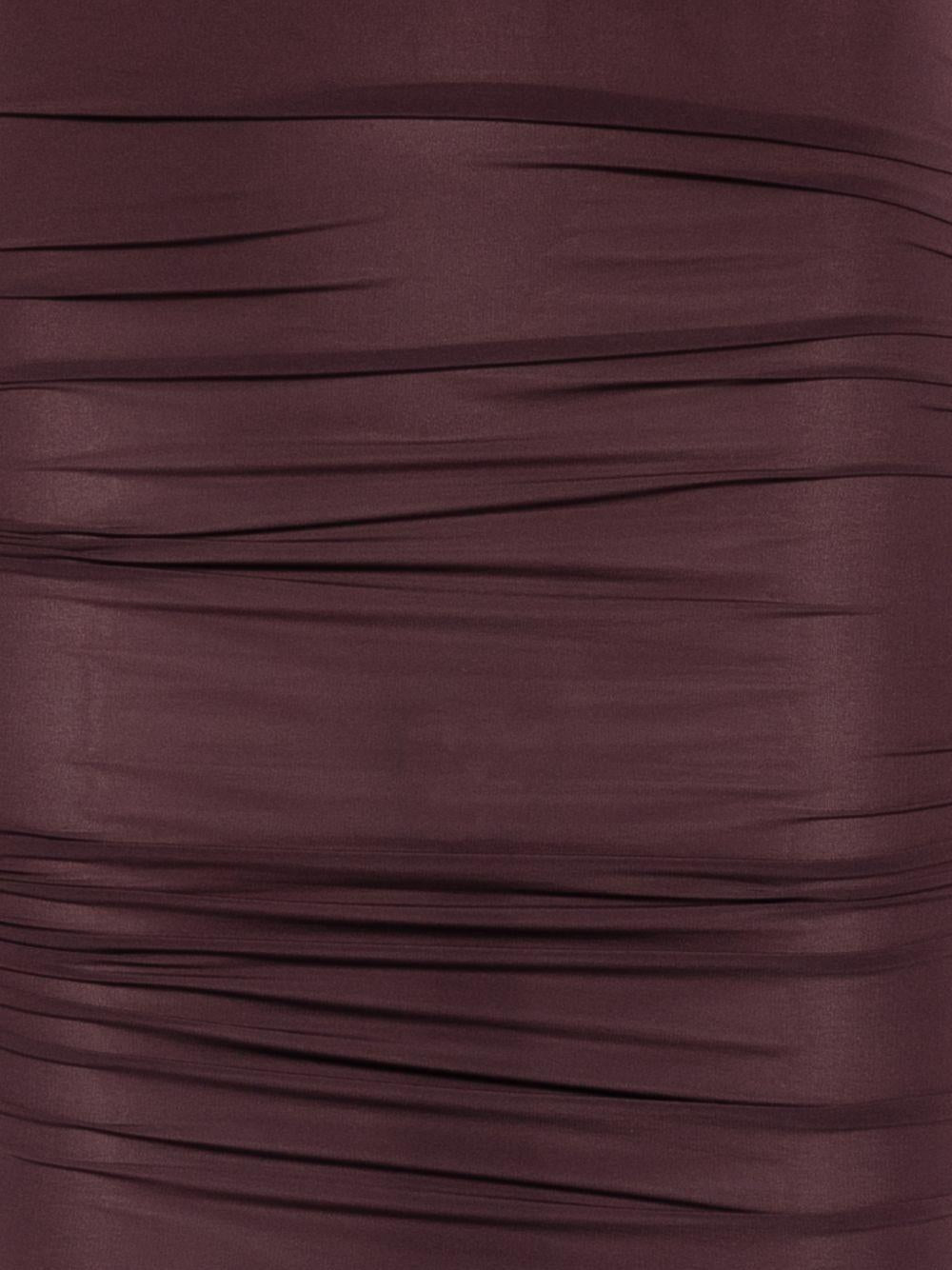 Gonna midi semitrasparente a vita alta in viola Wolford - donna 