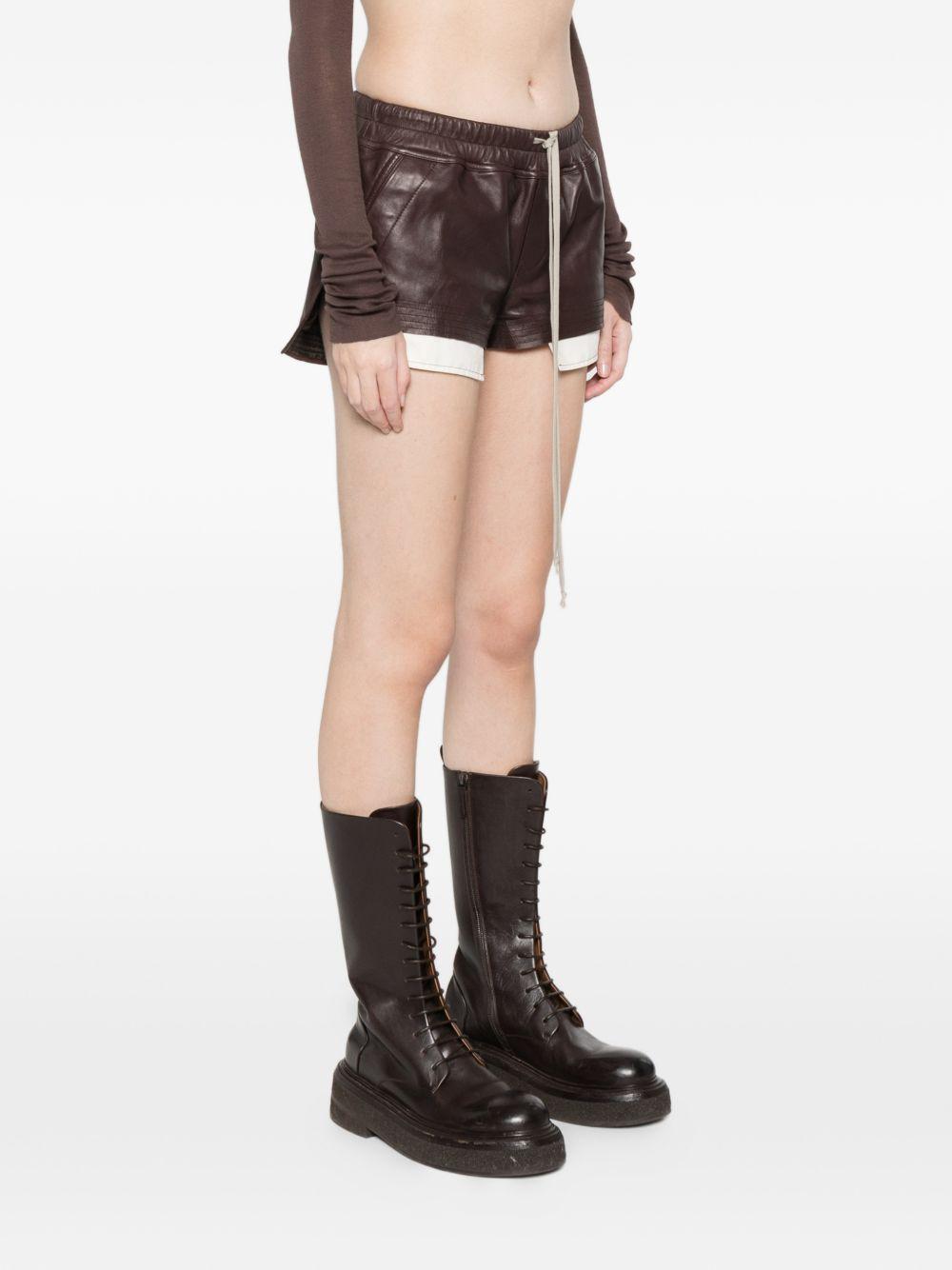 Pantaloncini con coulisse FOG BOXERS in marrone Rick owens - donna 