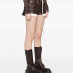 Pantaloncini con coulisse FOG BOXERS in marrone Rick owens - donna 