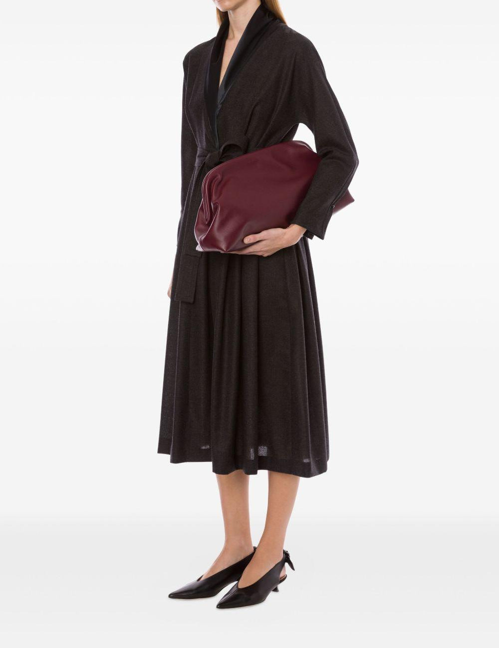 Abito con scollo incrociato in grigio scuro Alberta Ferretti - donna 