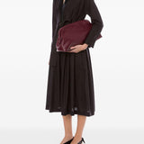 Abito con scollo incrociato in grigio scuro Alberta Ferretti - donna 