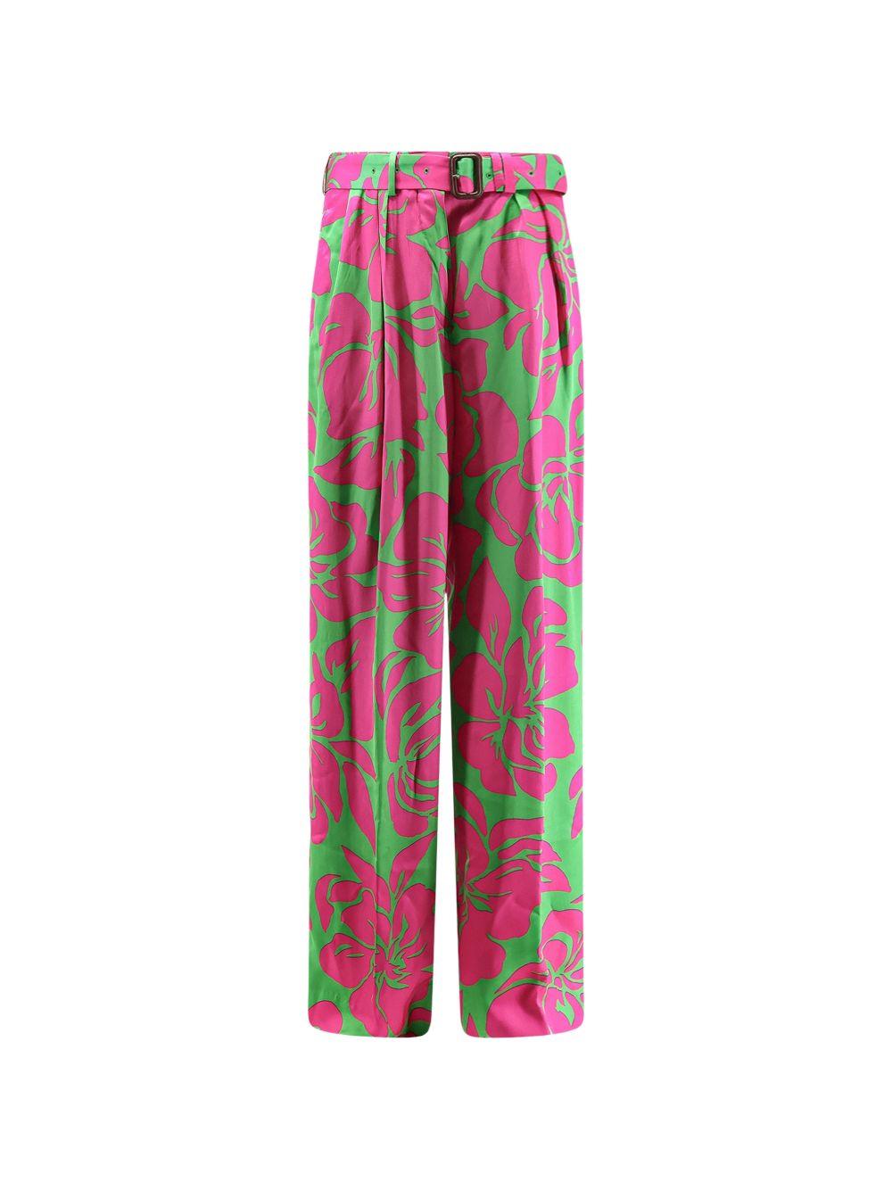 Pantaloni palazzo stampa floreale multicolor dries van noten - donna 