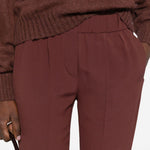 Pantaloni elasticizzati in marrone Brunello cucinelli - donna 