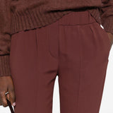 Pantaloni elasticizzati in marrone Brunello cucinelli - donna 