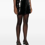 Minigonna Max con paillettes in nero Staud - donna 