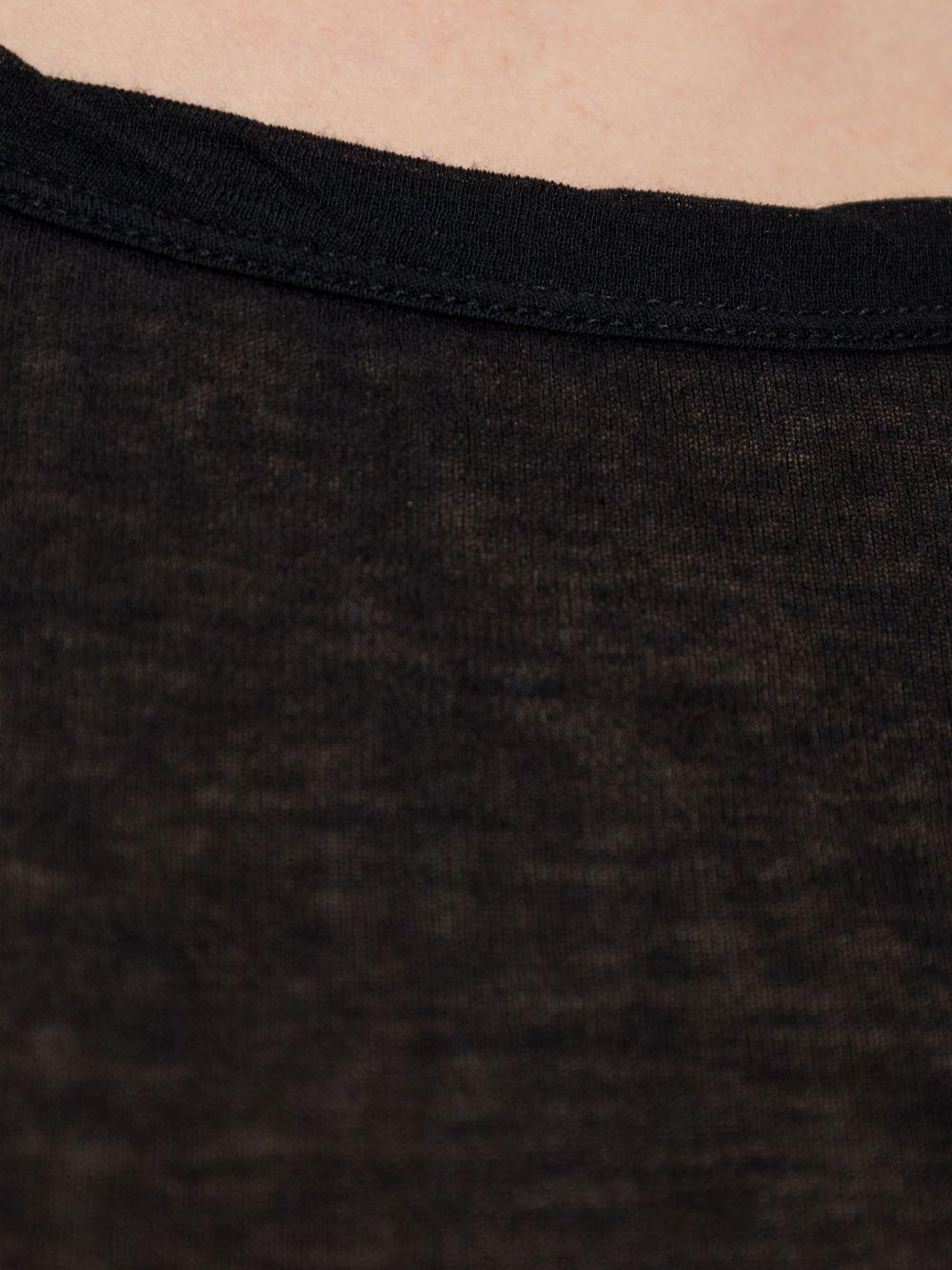 Top crop a maniche lunghe in nero Rick owens - donna 