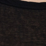 Top crop a maniche lunghe in nero Rick owens - donna 