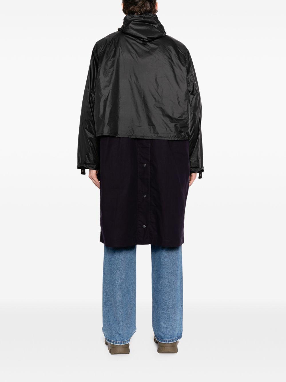 Cappotto Endurance con cappuccio in nero Barbour x kaptain sunshine - uomo 