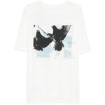 T-shirt con stampa grafica in bianco Oamc peacemaker - uomo 