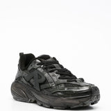 Sneakers storm runner con lacci in nero 