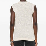 Top Melyssa con paillettes in bianco Golden goose - donna 