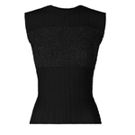 Top plisettato sheer in nero Issey Miyake - donna 