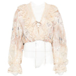 Blusa Rebellion con ruches multicolor Zimmermann - donna 